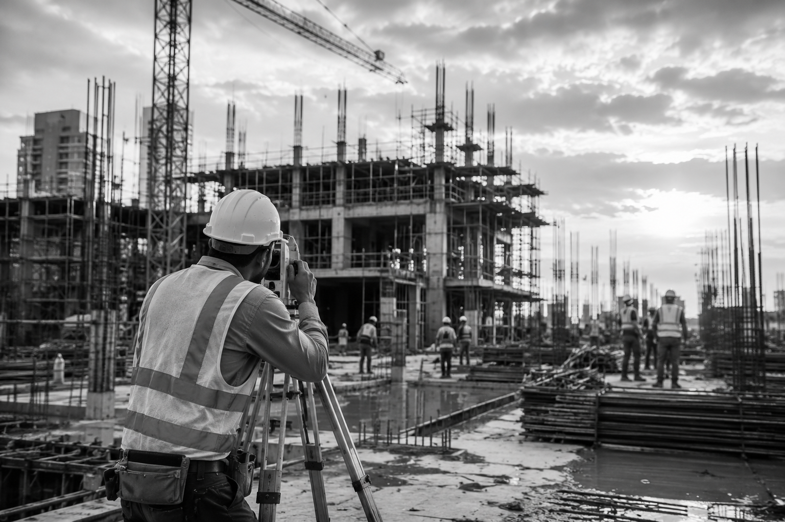 Modern construction building work