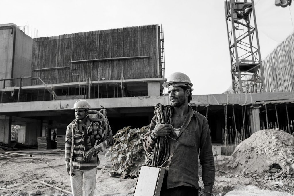 Construction workers at site